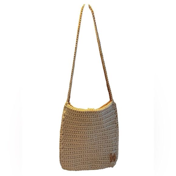New Handcrafted Tan/Copper Crochet Shoulder Bag - Picture 2 of 8